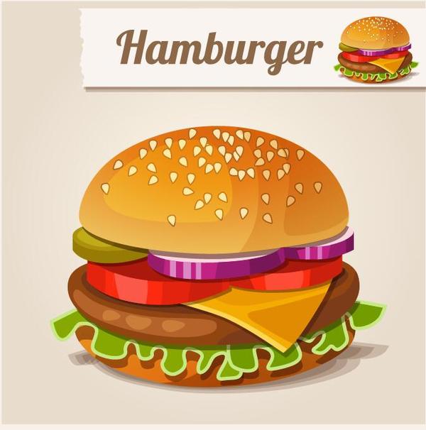 Hamburger Fast Food vecteur matériel 01  