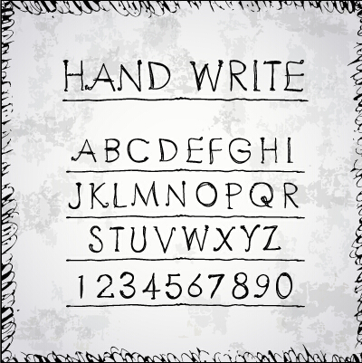 Hand drawn fonts creative vector 01  