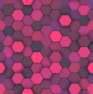 Hexagon layered seamless pattern vector material 01  
