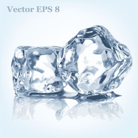 Ice Cubes achtergrond vector 02  