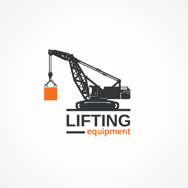Lifting equipment logo design vectors  