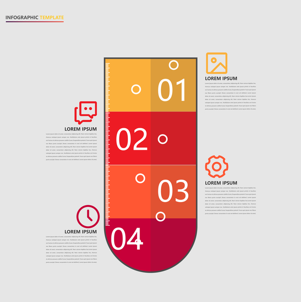 Minimalistic design infographic template vectors material 09  