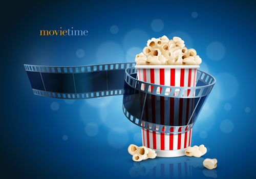 Movie time design elements vector backgrounds 03  