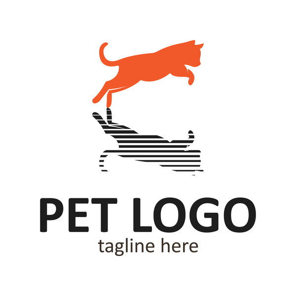 Vecteur de conception créative logo pour animaux de compagnie 06  