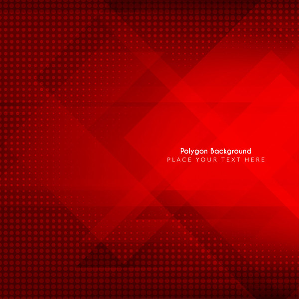 Red polygon background vectors  