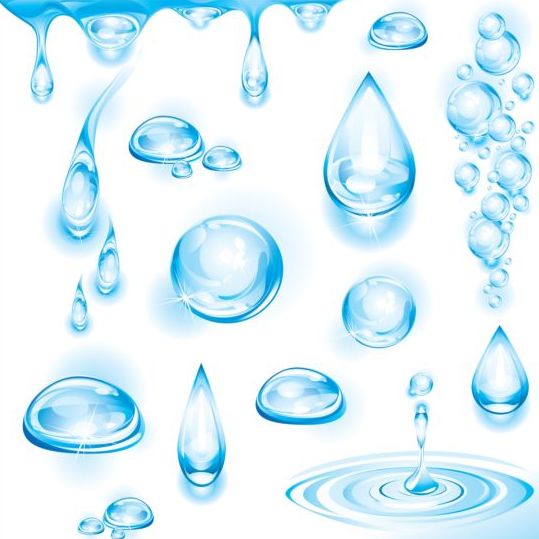 Lysande vatten droppar vektorer som 01  