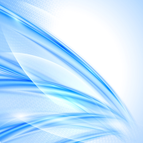 Shiny blue wave abstract background vector 02  