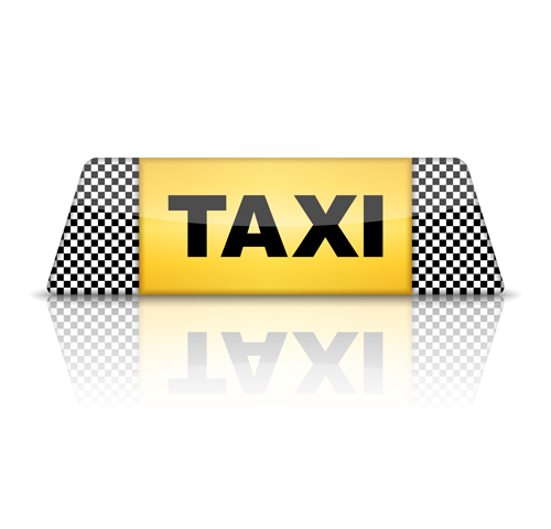 Taxi symbol design vector graphics 02  