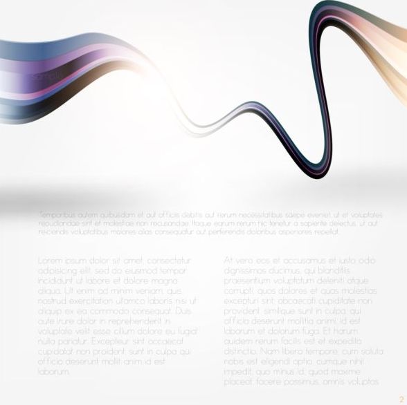 テック波状の抽象的なイラスト ベクター デザイン 12  