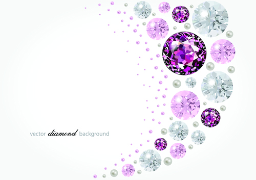 Vector diamonds backgrounds shiny design 03  