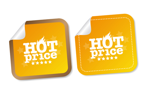 Vector hot price stickers design material 07  