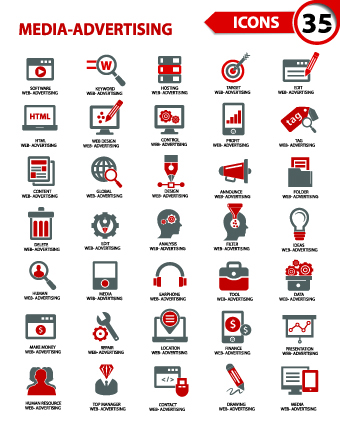 Different web icon set 01  