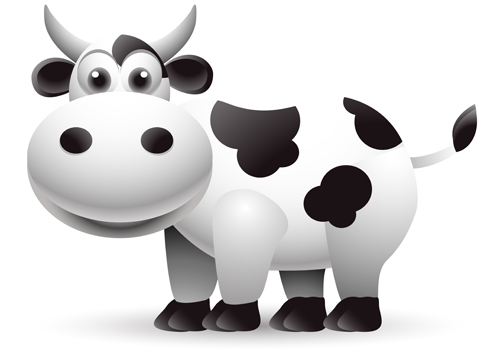 Different Dairy cow design vector graphics 05  