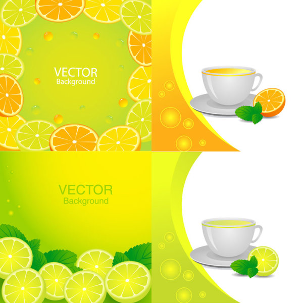 Fresh orange juice elements design elements  