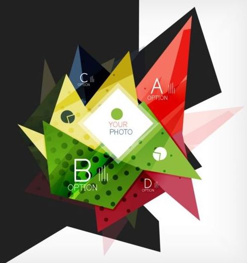 Abstract polygons business background vector 02  