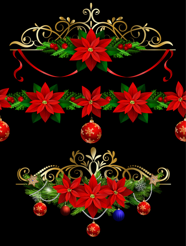 Красивые рождественские украшения элементы дизайна вектора 08  