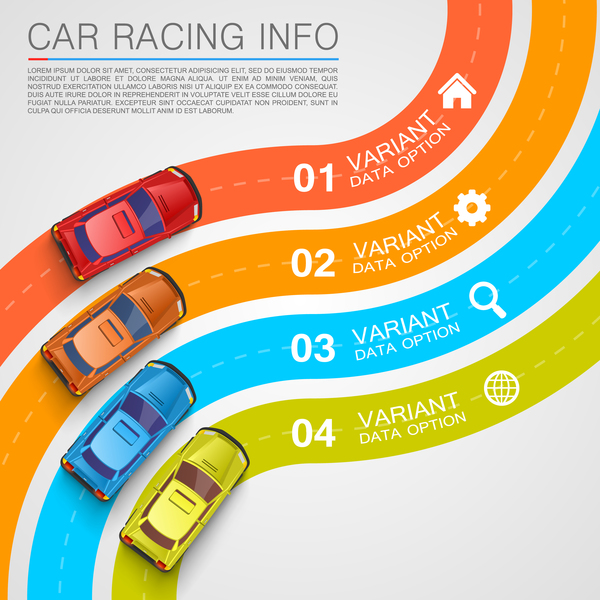Autosport infographic vector set 06  