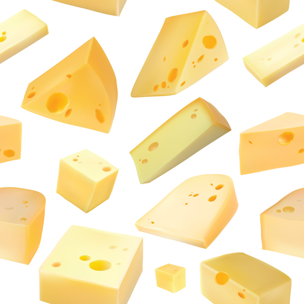 Cheese pattern including seamless vector  