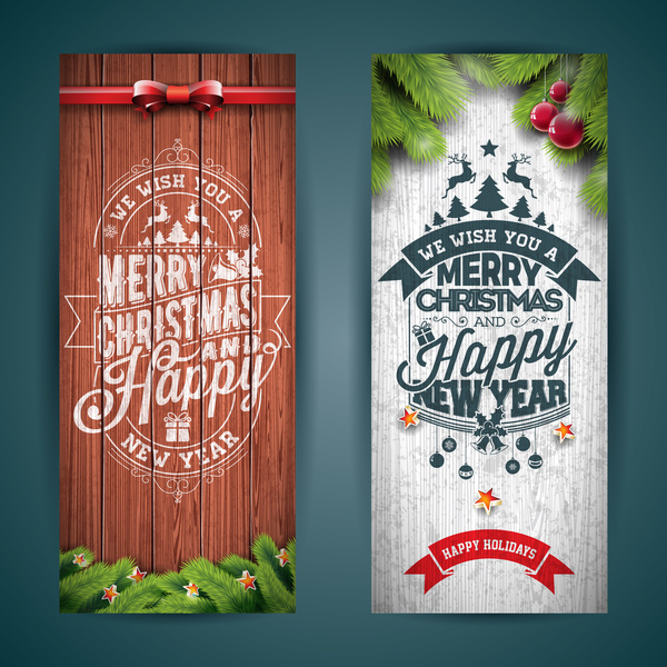 Weihnachten vertikales Banner kreativ Design 05  