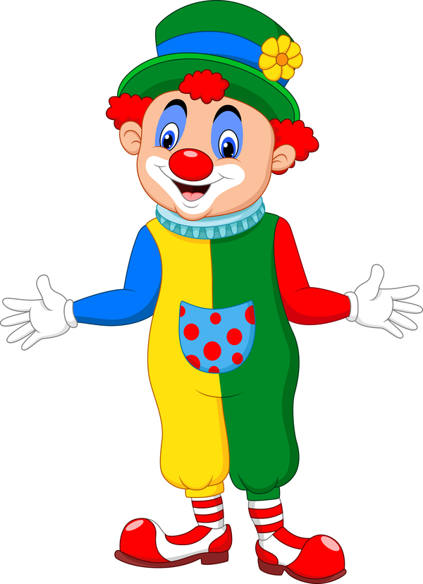 Circus clown illustration vector set 10  