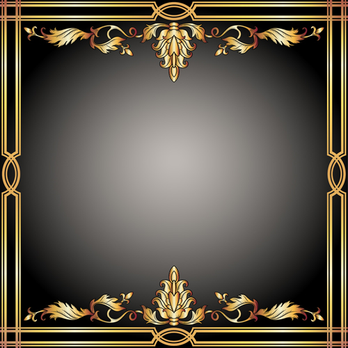 Classical decor frames retro vector set 19  