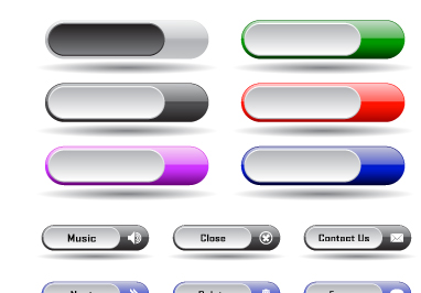 Collection of Web button vector 02  