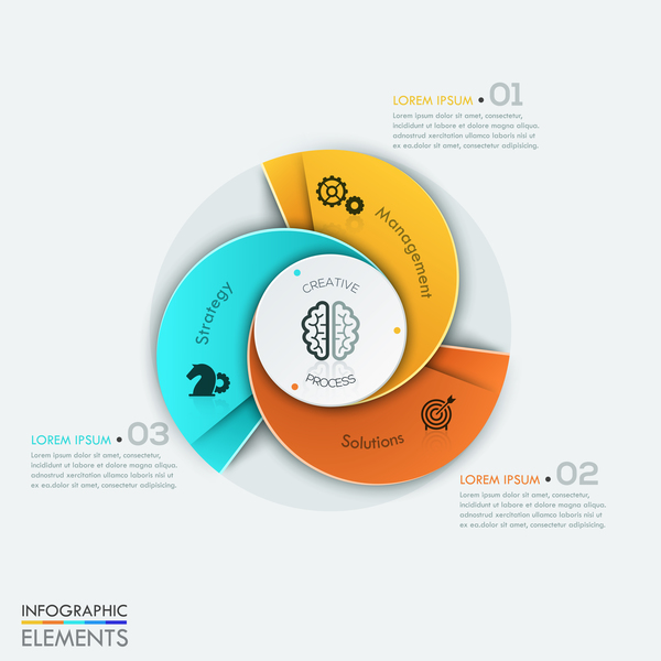 Cricles option infographic template vectors 09  