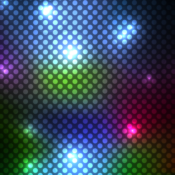 Cricles pattern with colorful light vector background  