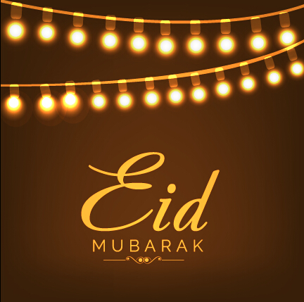 Eid mubarak celebrations vector background 01  