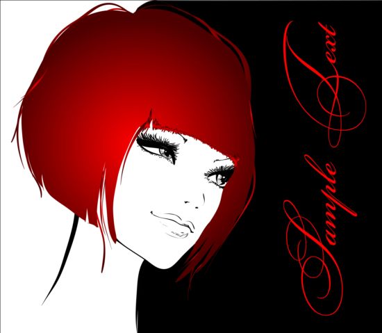 Fashion woman cover design vectors 06  