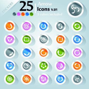 Icons stickers vector 15  