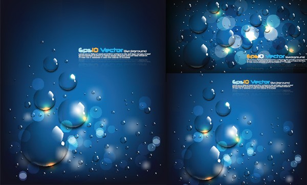 Ice blue water background vector  