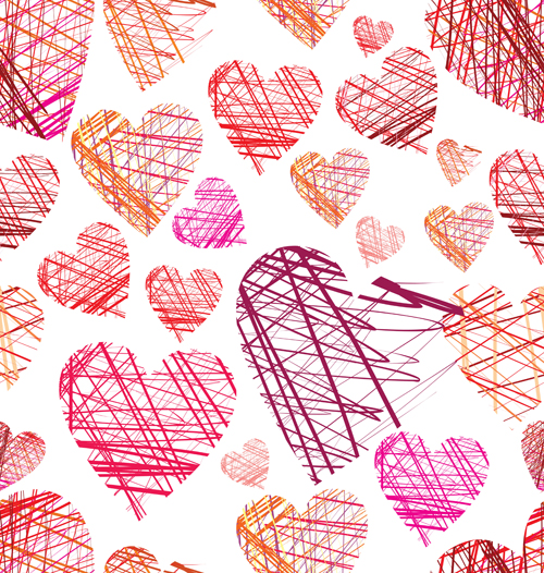 Interweave hearts vector  