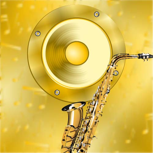 Jazz music creative background vector 04  