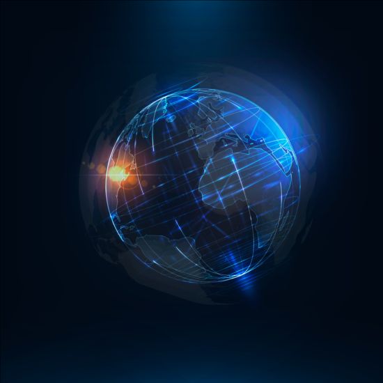 Light planet creative vector background 03  