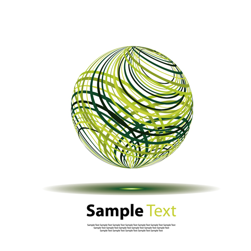 Lines sphere vector background 03  