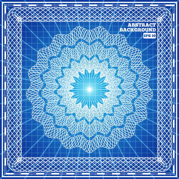 Mesh-Muster mit blauem Hintergrund Design Vektor 02  
