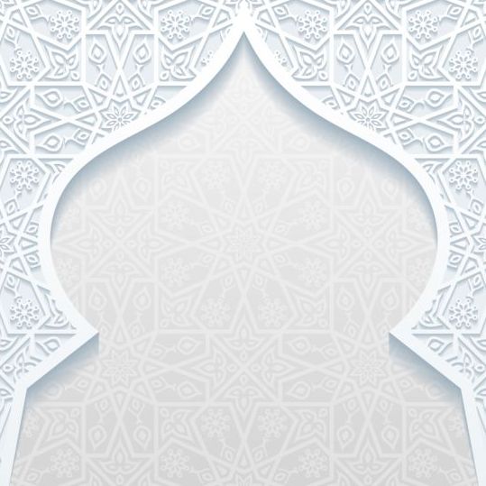 Mosque outline white background vector 09  