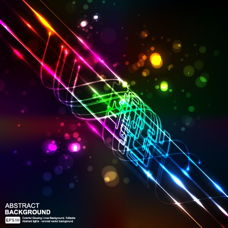 Elements of Neon abstract vector backgrounds 05  