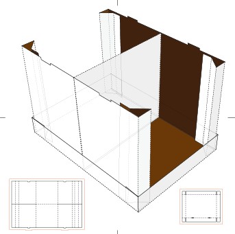 Paper package box design template 03  