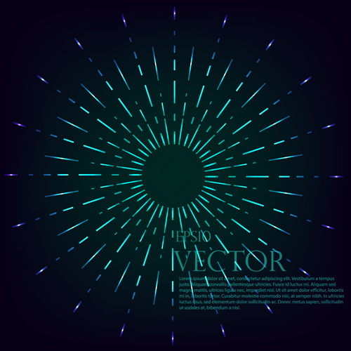 Radiation effects circle vector background 01  