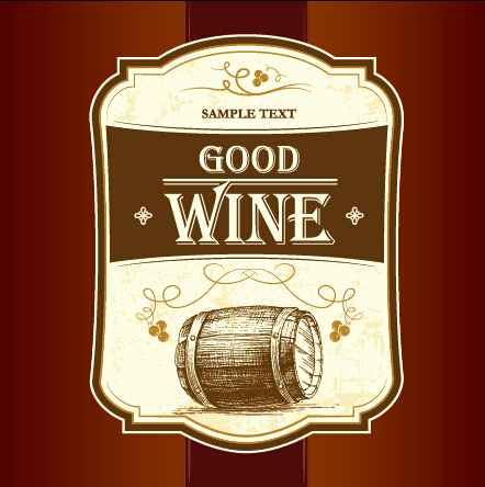 Retro wine creative poster vector 01  