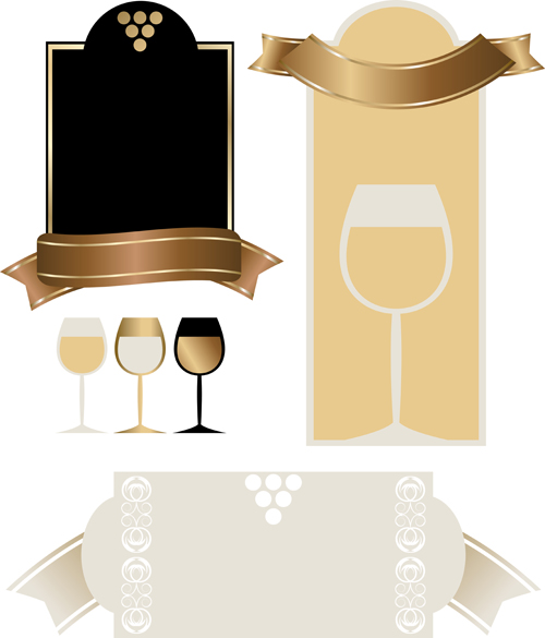 Retro wine lables design 03  