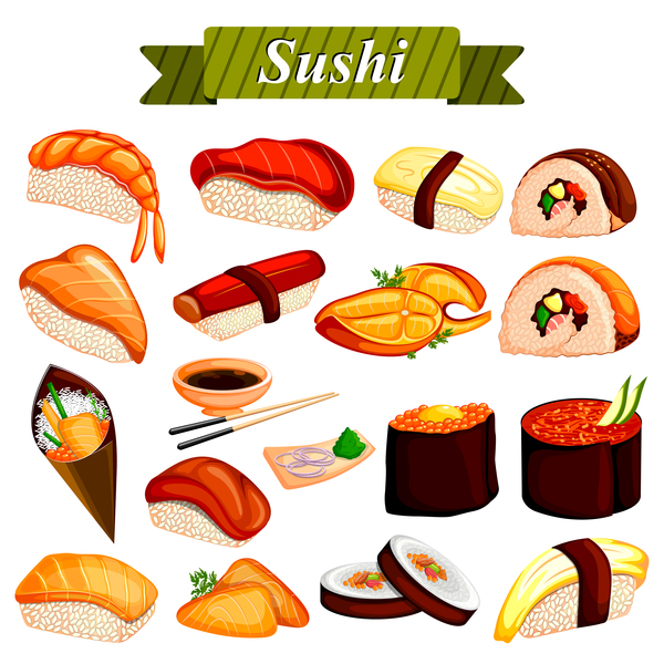 Conception de vecteur de sushi  