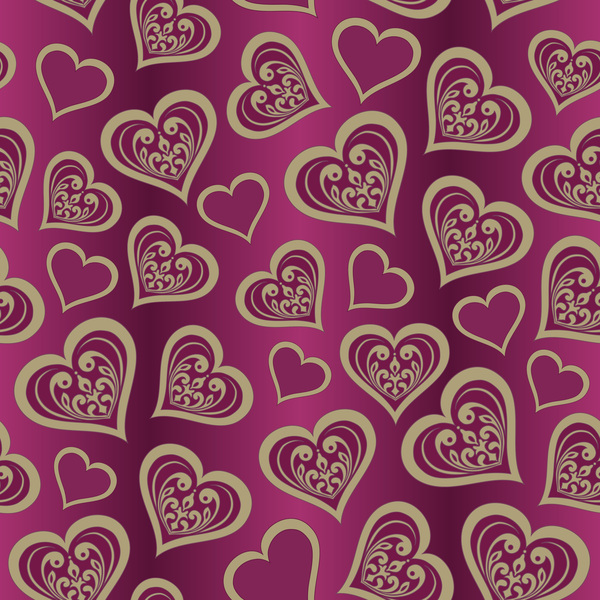 バレンタインデーの壁紙シームレスなパターンの背景ベクトル  