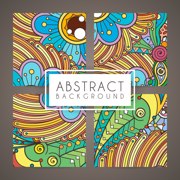colorful intricate abstract background vector graphic 04  
