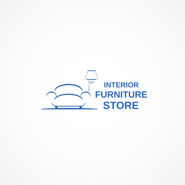 インテリア fuiniture ストア ロゴ デザインのベクトル  