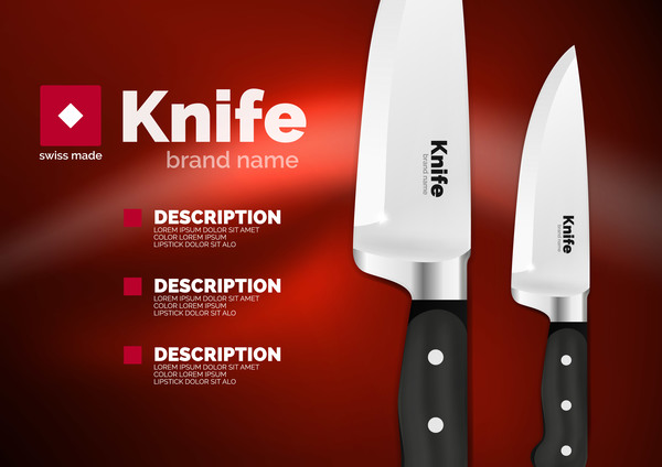 knife poster template vector design 02  