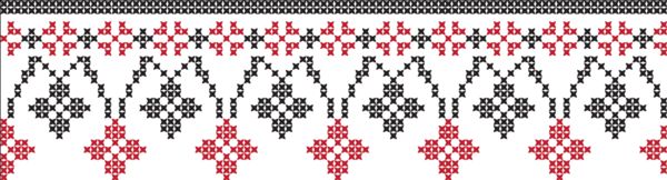 knitted fabric pattern border vector material set 15  