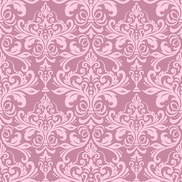 ピンクのシームレスな壁紙のパターンのベクトル材料  